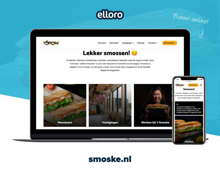 𝐍𝐞𝐰 𝐥𝐚𝐮𝐧𝐜𝐡 | Een gloednieuwe website voor ‘t Smoske! 🥖🍅🥒

Al jarenlang weten inwoners en bezoekers van Zeeland @tsmoske te vinden om lekker te ‘smossen’. Met keuze uit een divers aanbod van heerlijk rijk belegde broodjes kun je ook haast niet anders. 😋

Wij ontwikkelden voor ‘t Smoske een overzichtelijke website en een mooie promotievideo. Op de website vind je al het lekkers wat ze te bieden hebben en met een klik op de knop bestel je broodjes eenvoudig online. Smakelijk eten!

Veel succes met jullie nieuwe website Ton en Deborah! 😁

#elloro #websiteontwikkeling #smoske #zeeland